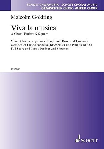 Book Viva la musica - A Choral Fanfare & Signum - choeur mixte a cappella ou avec cuivres; timbales ad. lib. - Partition et parties Horn in F 1/2, Horn in F 3/4, Trumpet in Bb 1/2, Trombone 1/2/ 3, Tuba, Timpani (opt.) - C 52685 free