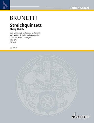 Book String Quintet Op. 3 No. 6 In C Major - Score And Parts free