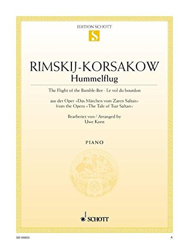 Book SCHOTT RIMSKY-KORSAKOV NIKOLAI - THE FLIGHT OF THE BUMBLE-BEE - PIANO Partition classique Piano - instrument à clavier Piano free