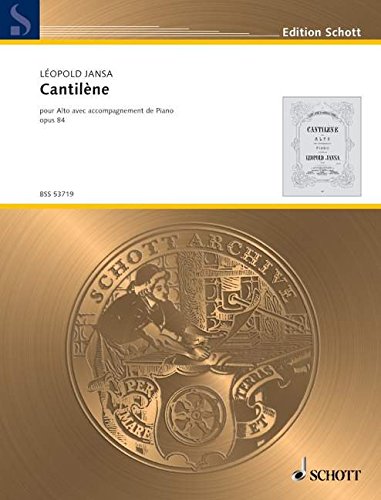 Book Cantilene for Viola with Piano Accompaniment, Opus 84 free