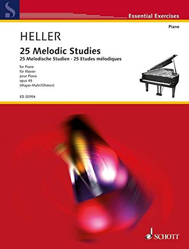 Book SCHOTT HELLER S.- 25 MELODIC STUDIES OP.45- PIANO Méthode et pédagogie Piano et instrument à clavier Piano free