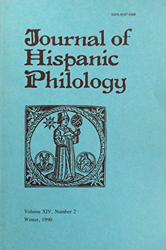 Book Journal of Hispanic Philology, Vol. XIV, No. 2 free