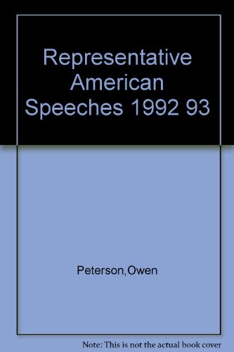 Book Representative American Speeches 1992-1993 (With Subject Index to Volume 65) free