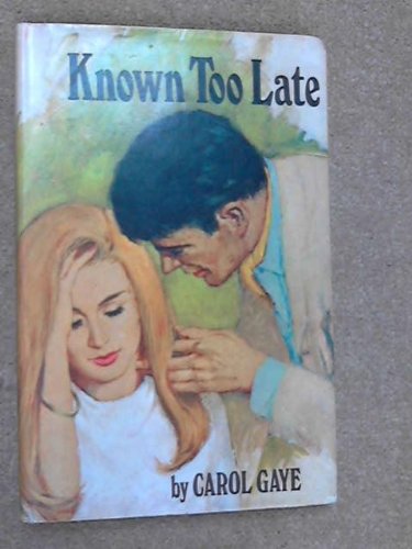 Book Known Too Late free