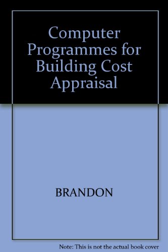 Book Computer Programs For Building Cost Appraisal free