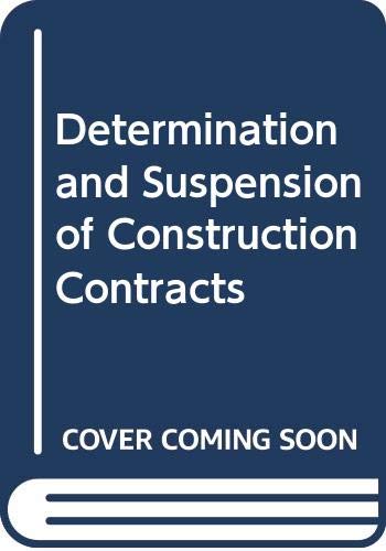 Book Determination and Suspension of Construction Contracts free