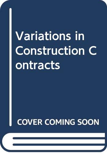 Book Variations in construction contracts free