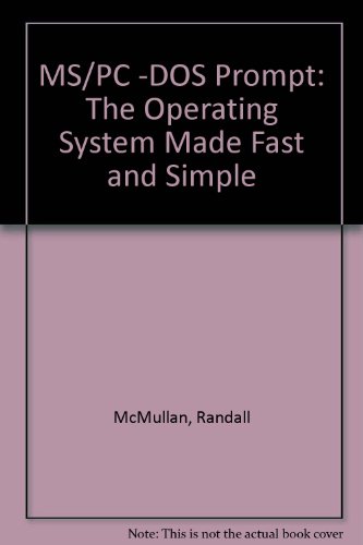 Book MS/PC -DOS Prompt free