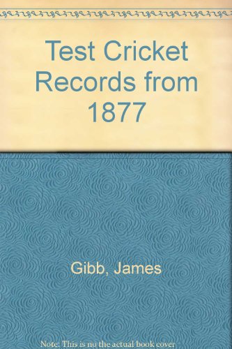 Book Test cricket records, from 1877 free