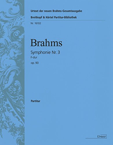 Book Partitions classique EDITION BREITKOPF BRAHMS JOHANNES - SYMPHONIE NR. 3 F-DUR OP. 90 - ORCHESTRA Grand format free