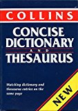 Book Collins concise dictionary and thesaurus free
