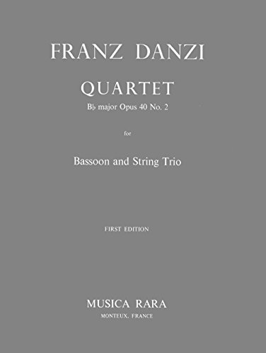 Book Danzi: Bassoon Quartet in D Minor, Op. 40, No. 2 free