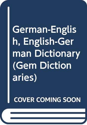 Book Collins gem dictionary, German-English, English-German free