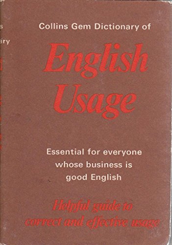 Book Collins gem dictionary of English usage free
