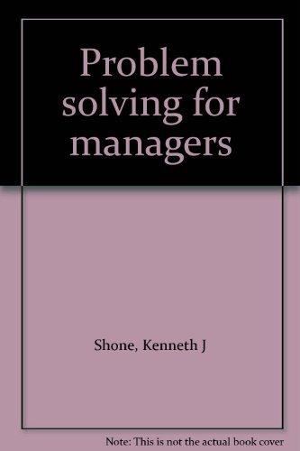 Book Problem solving for managers free