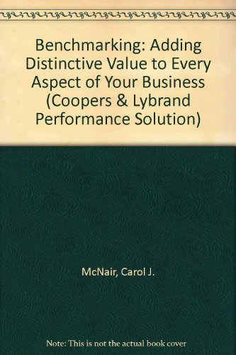 Book Benchmarking: A Tool For Continuous Improvement (the Coopers And Lybrand Performance Solution Series) (coopers & Lybrand Performance Solution) free