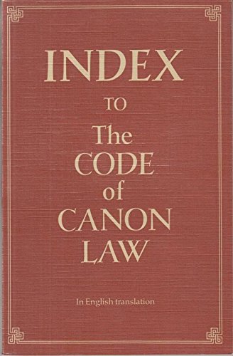 Book Index to the Code of Canon Law: In English Translation free