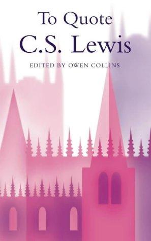 Book To Quote C.s. Lewis free