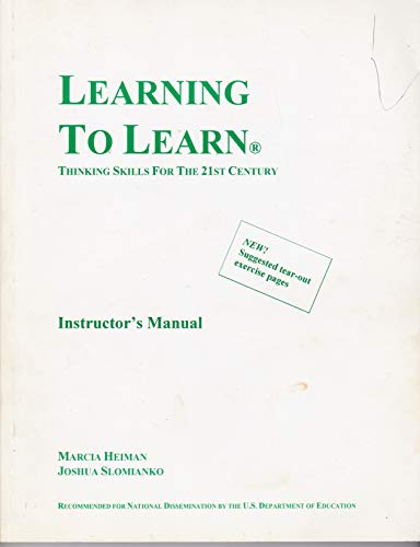 Book Learning to Learn: Thinking Skills for the 21st Century Tenth Edition free