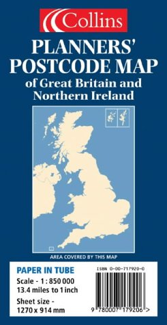 Book Planners' Postcode Area Map Of Great Britain And Northern Ireland free