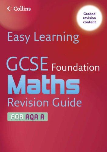 Book Gcse Maths Revision Guide For Aqa A: Foundation (easy Learning) free