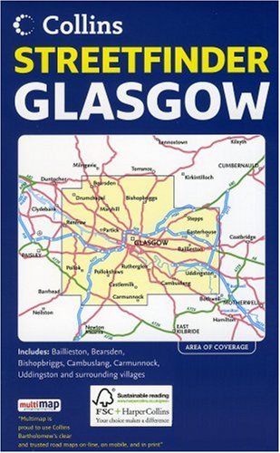 Book Collins Streetfinder Glasgow (COLOUR MAP) free