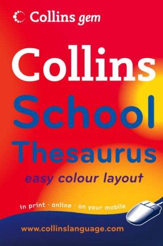 Book Collins School Thesaurus (Collins GEM) free