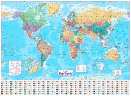 Book Collins World Wall Map free