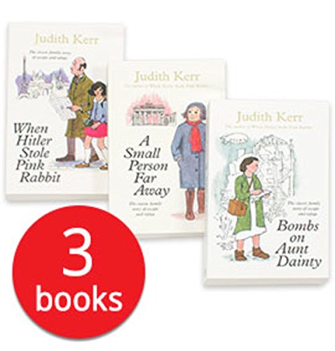 Book Judith Kerr 3 Books Collection Set (When Hitler Stole Pink Rabbit, Bombs on Aunt Dainty & A Small Person Far Away) free