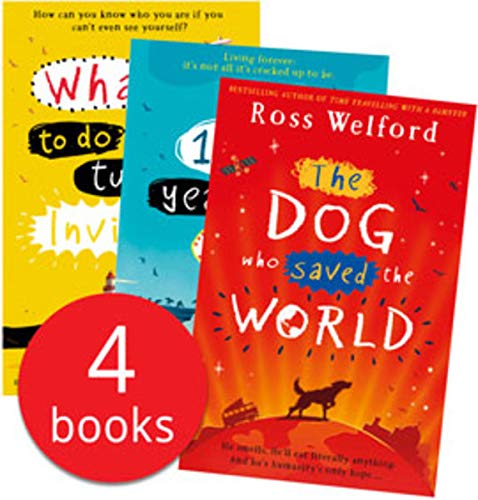 Book Ross Welford Collection 4 Books Set (The 1,000-year-old Boy, What Not to Do If You Turn Invisible, Time Travelling with a Hamster, The Dog who Saved the World) free