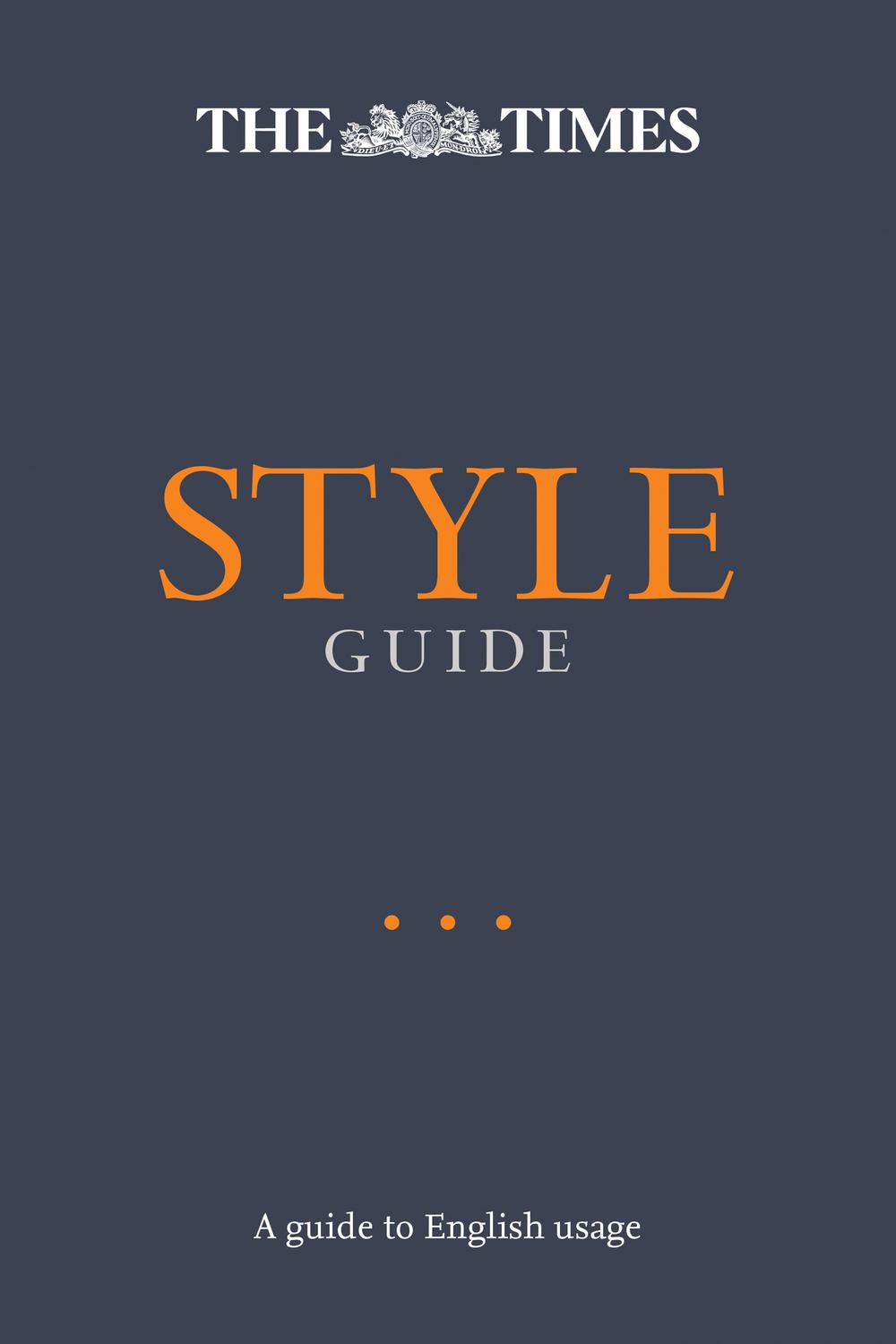 Book The Times Style Guide free