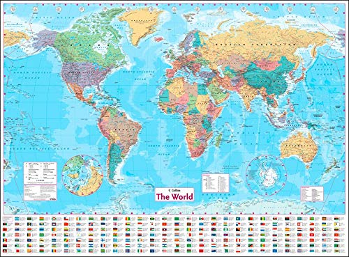 Book Collins World Wall Paper Map New Ed free