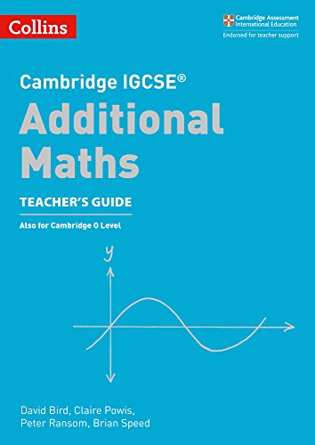Book Cambridge IGCSE® Additional Maths Teacher Guide (Cambridge International Examinations) free