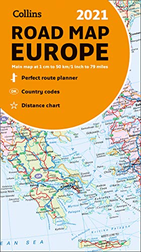 Book 2021 Collins Road Map Europe free