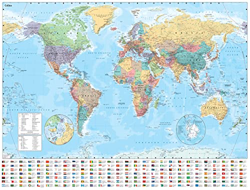Book Collins World Wall Laminated Map free