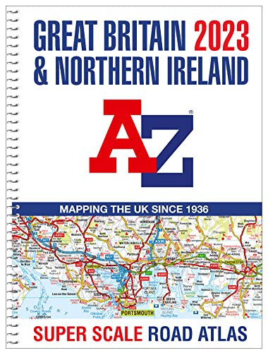 Book Great Britain A-Z Super Scale Road Atlas 2023 (A3 Spiral) free
