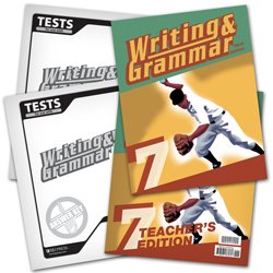 Book Writing and Grammar 7 Subject Kit--Student, Teacher, Test, Key free