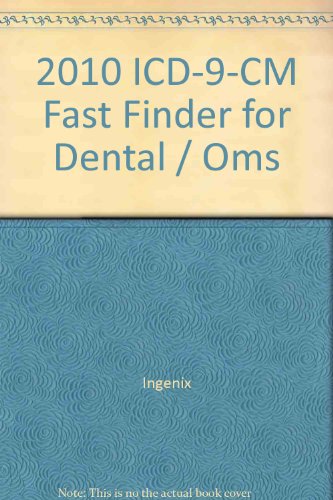 Book 2010 Icd-9-cm Fast Finder For Dental / Oms free