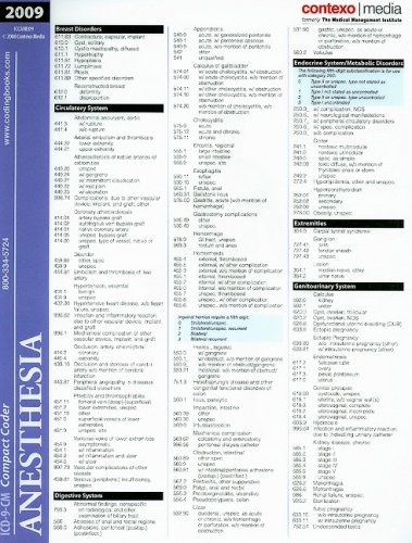 Book Icd-9-cm Compact Coder: Anesthesia free
