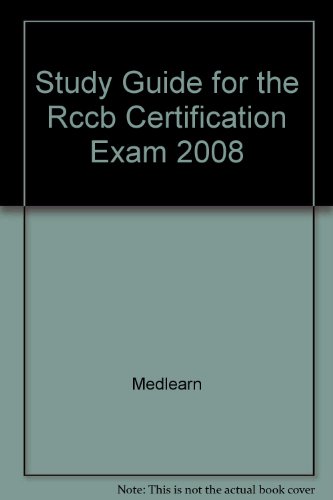 Book Study Guide for the Rccb Certification Exam 2008 free