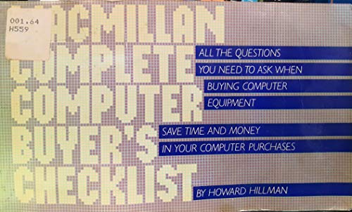 Book Macmillan Complete Computer Buyer's Checklist free