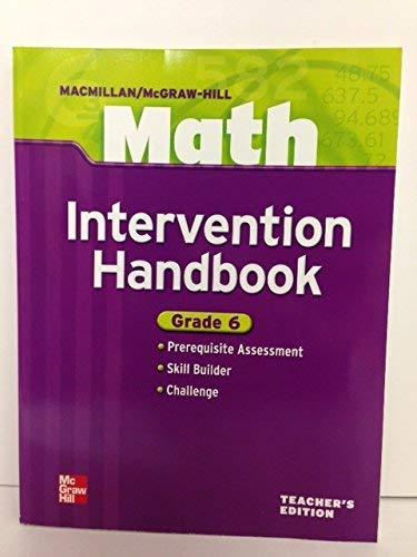 Book Intervention Handbook, Grade 6, Teacher's Edition (macmillan/mcgraw-hill Math) free