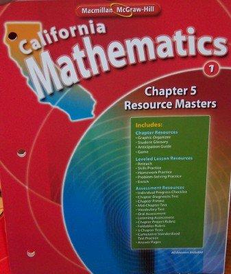 Book Chapter 5 Resource Masters Grade 1 (california Mathematics, Math Connects) free