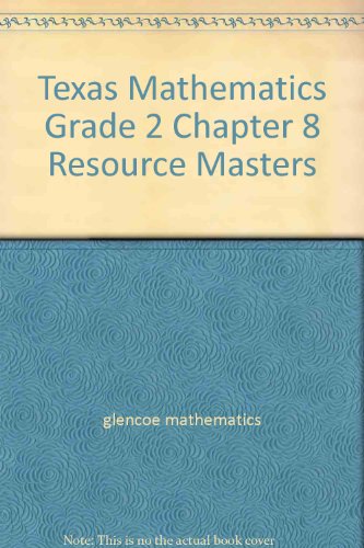 Book Texas Mathematics Grade 2 Chapter 8 Resource Masters free