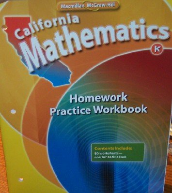 Book California Mathematics Homework Practice Workbook Grade K (Student Edition) free