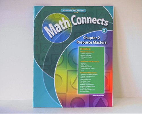 Book Math Connects Level 2, Chapter 2 Resource Masters ISBN 002107223X 9780021072231 2009 by Macmillan/McGraw-Hill free