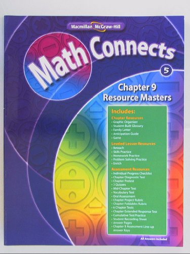 Book Math Connects 5: Chapter 9 Resource Masters 9780021072811 0021072817 free