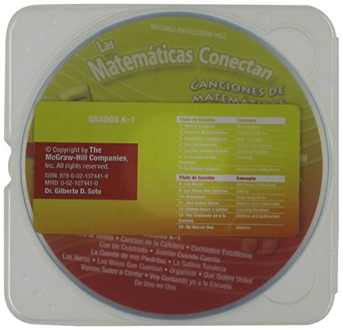 Book Math Connects, Grades K-1, Spanish Math Songs Cd (elementary Math Connects) (spanish Edition) free