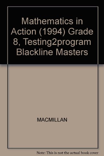 Book Mathematics In Action (1994) Grade 8, Testing2program Blackline Masters free