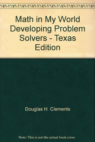 Book Math in My World Developing Problem Solvers - Texas Edition free